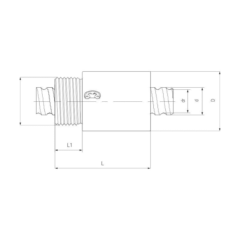 TPC Mechatronics RSMA Series Threaded-Mount Ball Screw Nut (Without Flange)