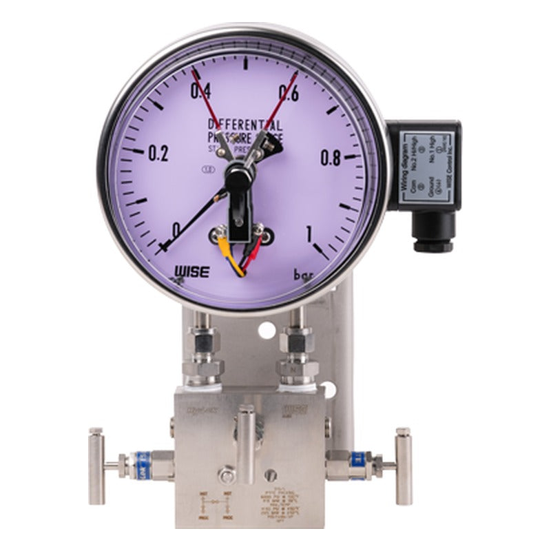 WISE P601, P602 Electrical Contact Differential Pressure Gauge