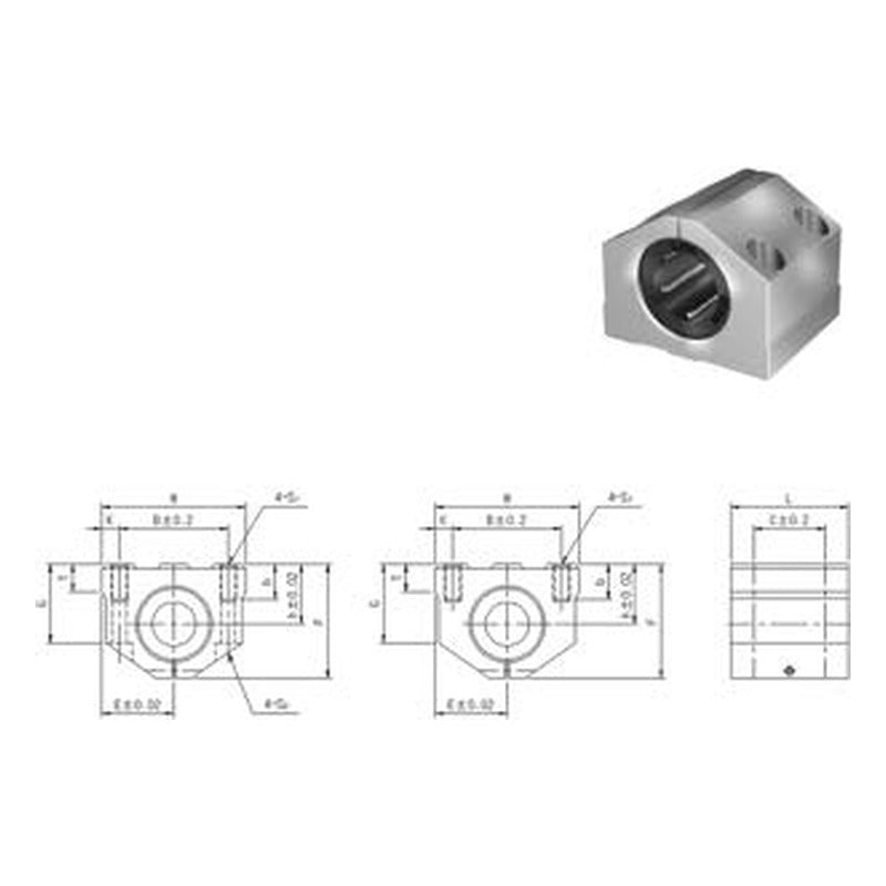 WON ST Super Ball Bushing Block CS-A Series, Europe Series Clearance Adjustable Type