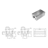 WON ST CSOW Super Ball Bushing Blocks, Europe Double Open (16-50 mm)