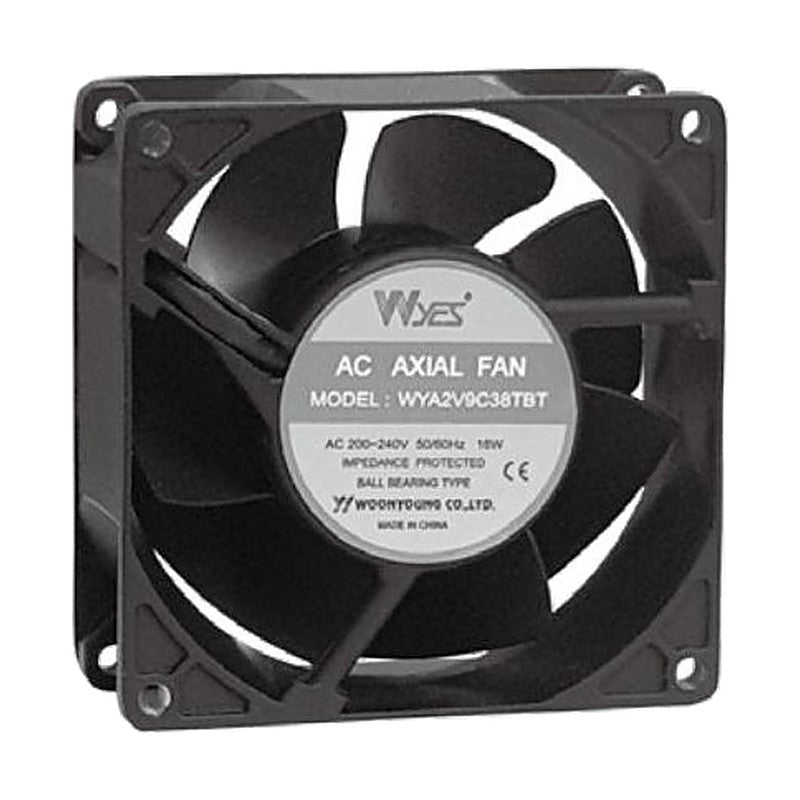 Woonyoung A9C38T Series AC Cooling Fan, 92 x 92 x 38 mm