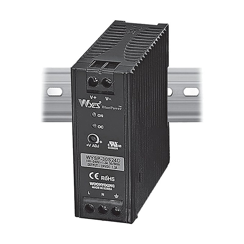 Woonyoung D Type Series DIN-Rail Switching Power Supply, 10-100 W