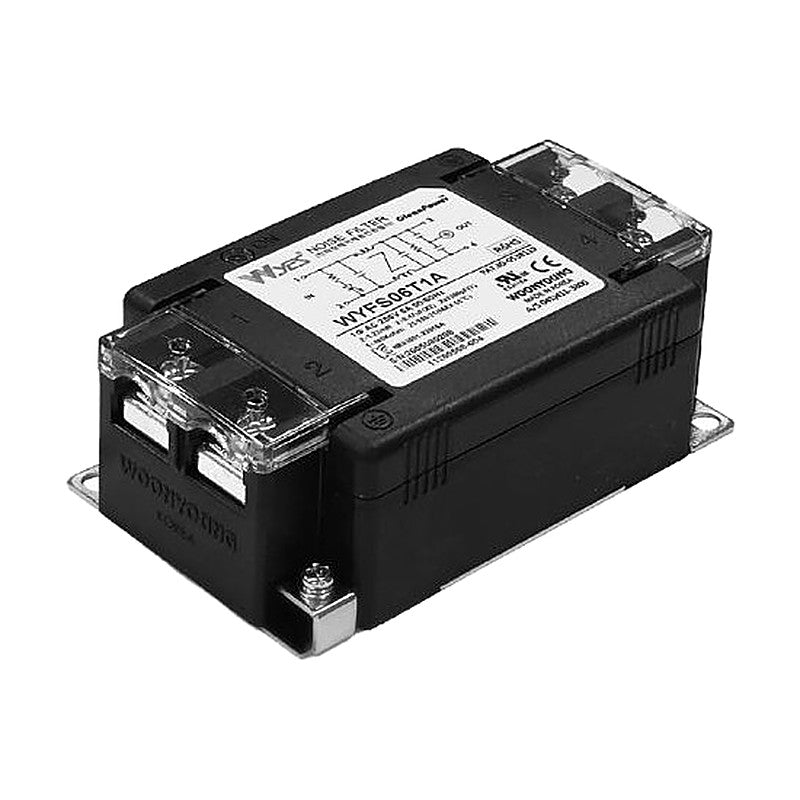 Woonyoung WYFS-T1A Series Single-Phase General-Purpose Noise Filter, 250 VAC