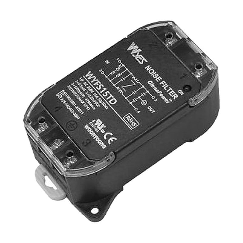Woonyoung WYFS-TD Series Single-Phase DIN-Rail Terminal Noise Filter, 250 VAC