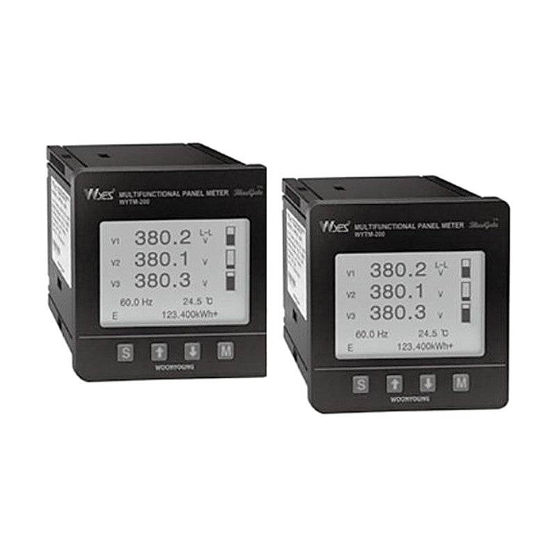 Woonyoung WYTM-200/210 Series Multifunction Power Meter, 96 x 96 mm