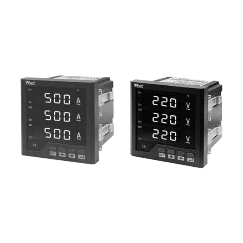 Woonyoung WYTM-3AA/3AV Three-Phase Digital Ammeter and Voltmeter, 96 x 96 mm