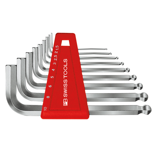[PB Swiss Tools] — Ball End Hex L-Key Set Short 212H CN