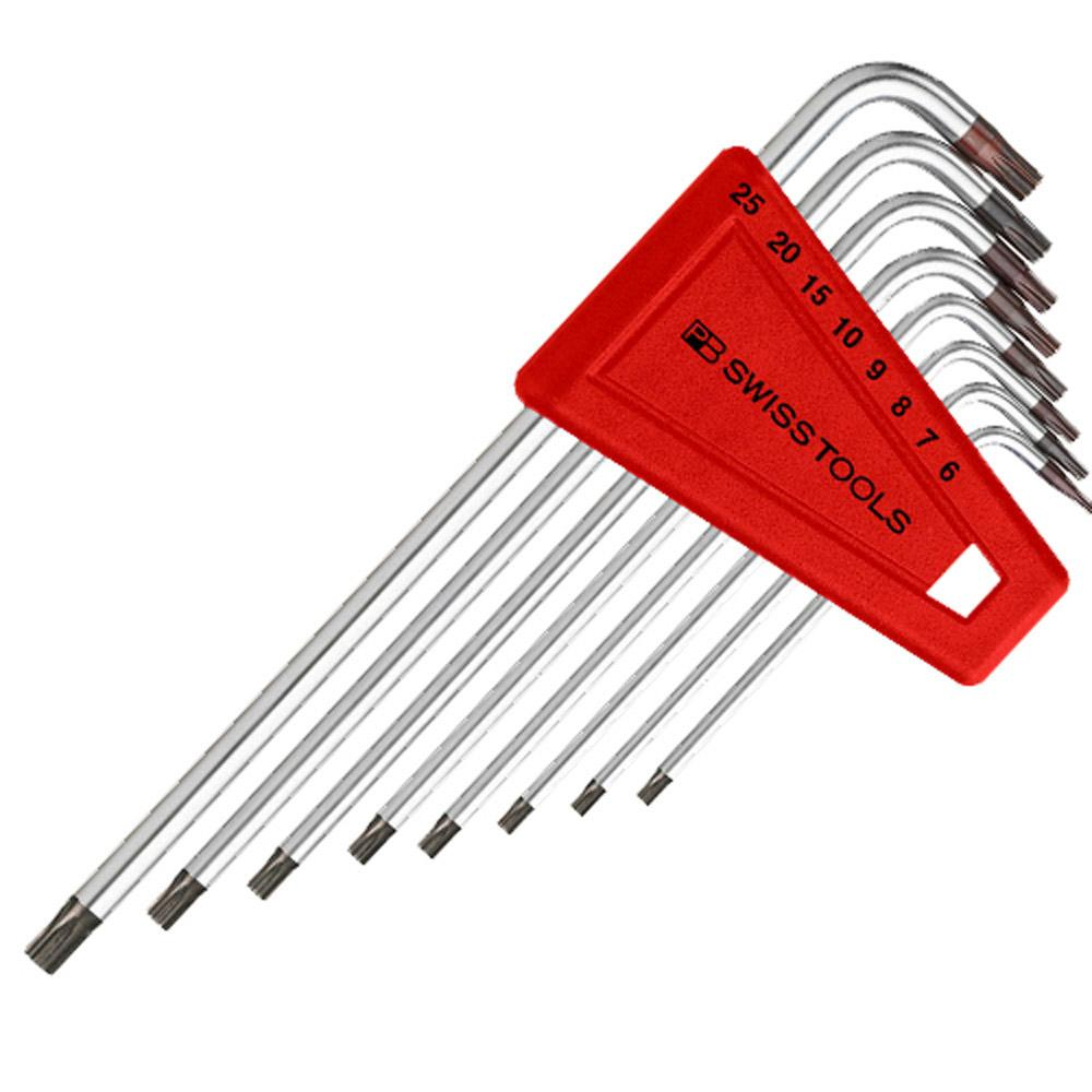 [PB Swiss Tools] — Torx Ball End L-Key Set Long 411.BH 6-25