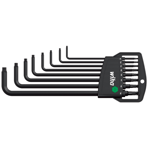 [Wiha] — Torx Ball End L-Key Set Long Black SB366BE H8