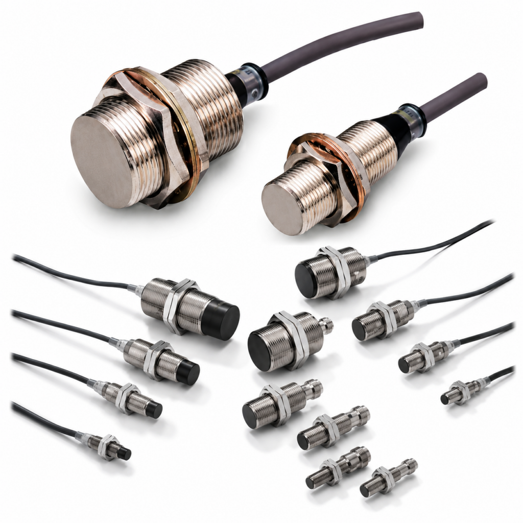 [OMRON] — E2A M8 Cylindrical Proximity Sensor (Shielded 2mm / Unshielded 4mm, SUS/Brass, PNP/NPN)