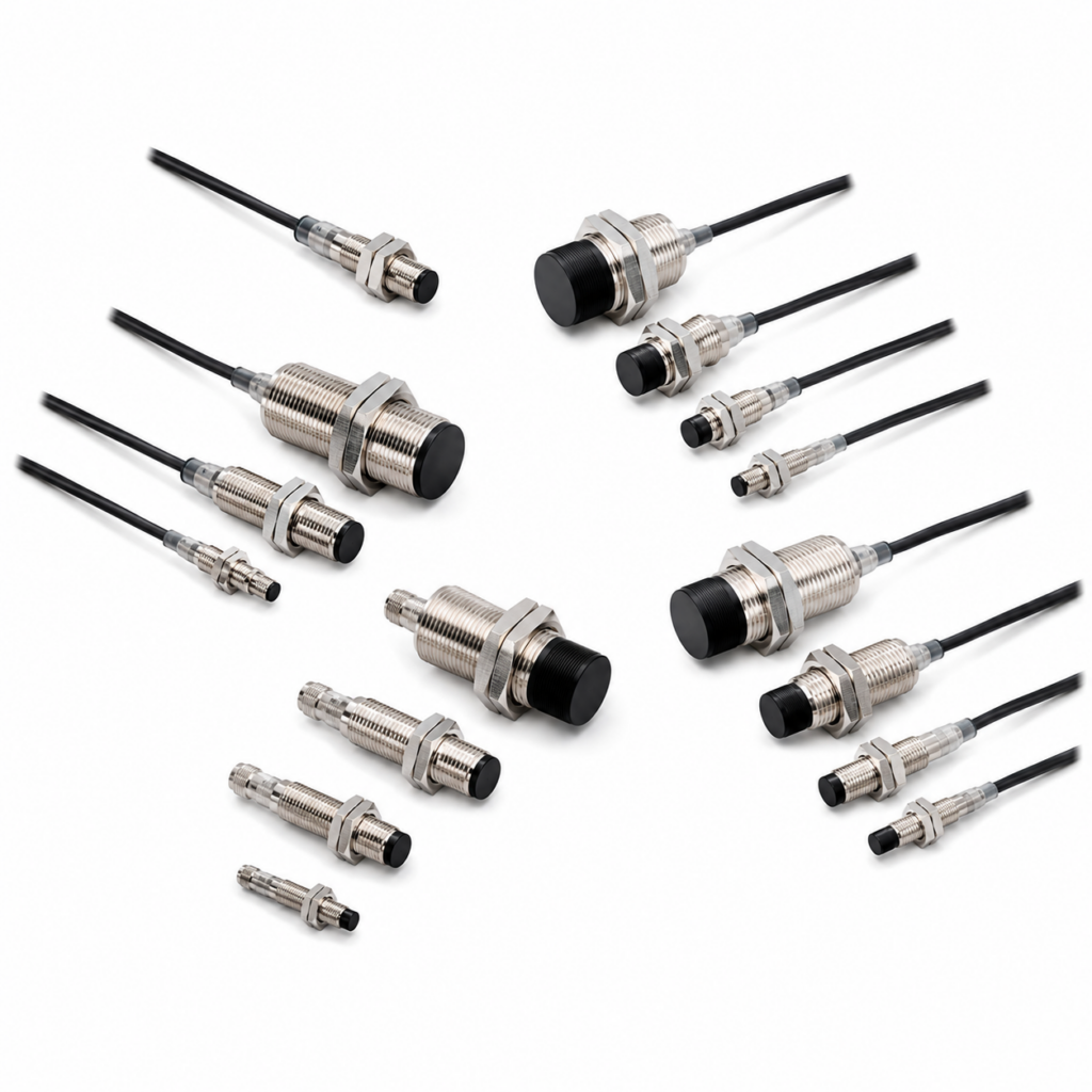 [OMRON] — E2B M18 Cylindrical Proximity Sensor (Single/Double, Shielded/Unshielded, Brass, PNP/NPN)