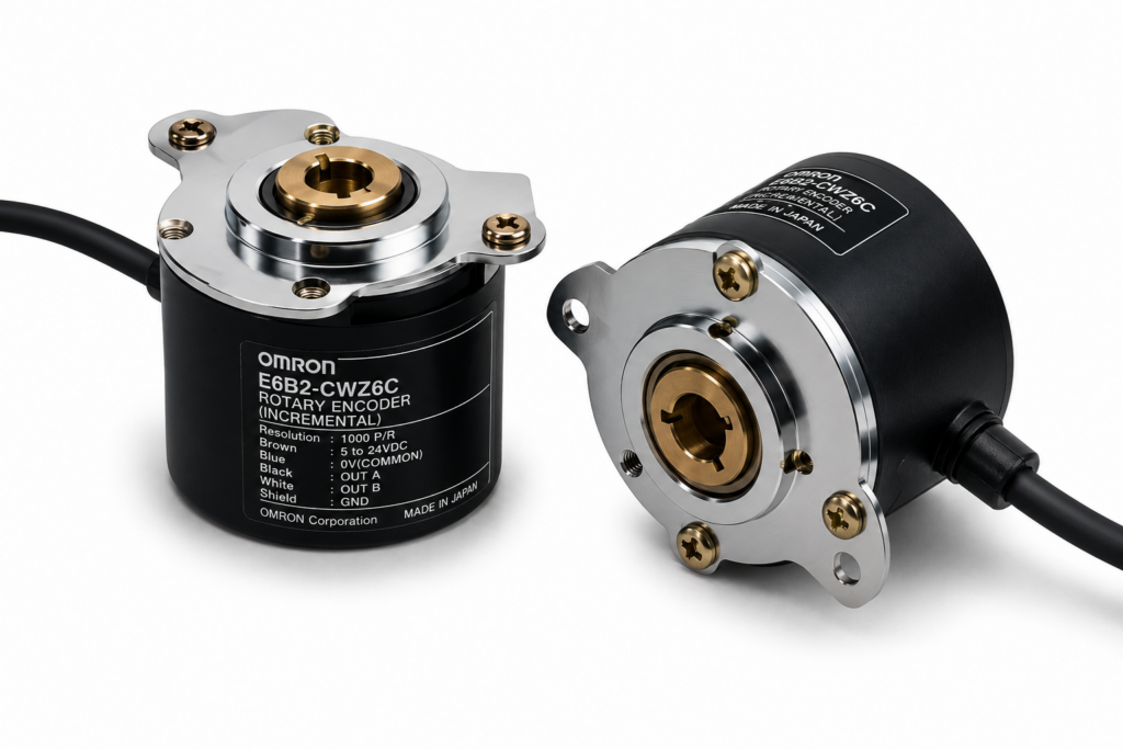 [OMRON] — E6H-C Hollow-shaft Rotary Encoder (Open-collector output, 5~24 VDC, 300~3600P/R)