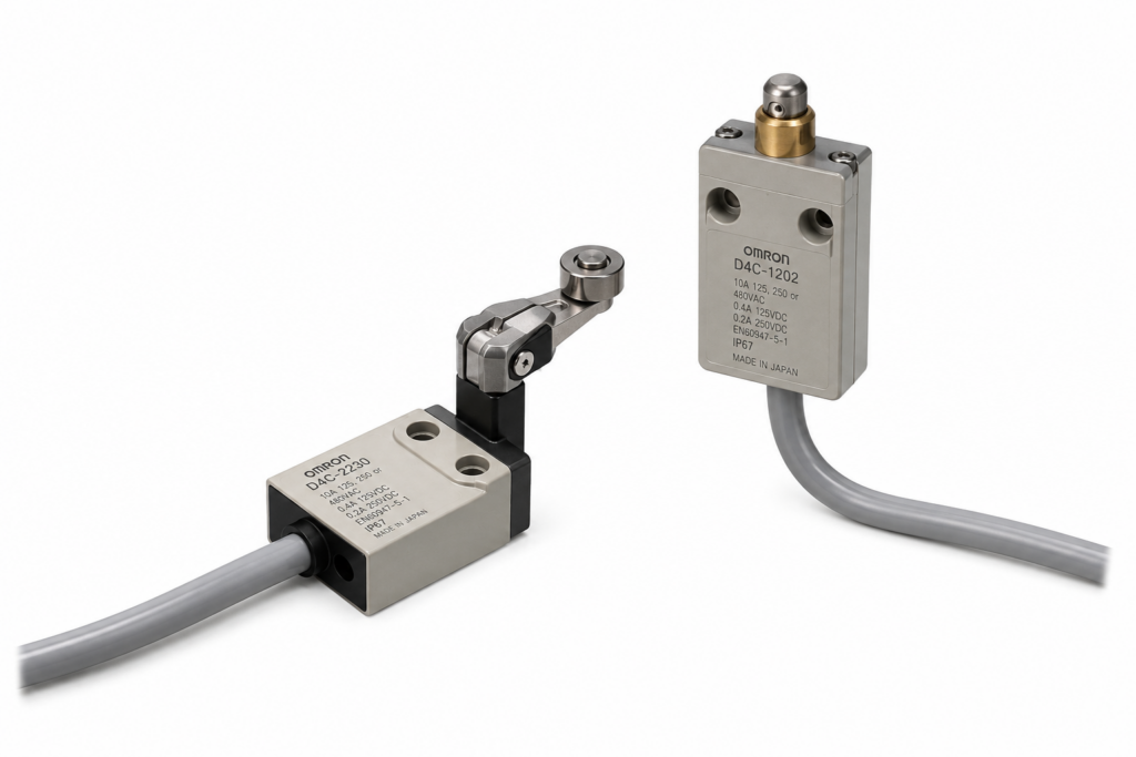 [OMRON] — D4C Enclosed Limit Switch (Pre-wired M12 Smartclick, 1A, 0.3m)