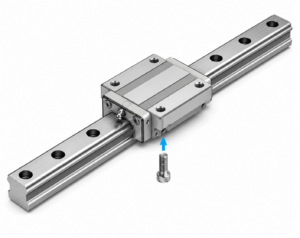[THK] — NRS-B/LB LM Guide Block (Full Ball, Super Heavy Load, 4-Direction, Through-hole Flange)